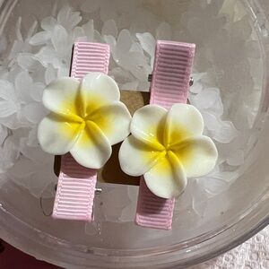 Pair of Plumeria Hair Clips.